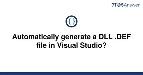 cpp > > include "stdafx. . Generate def file from dll